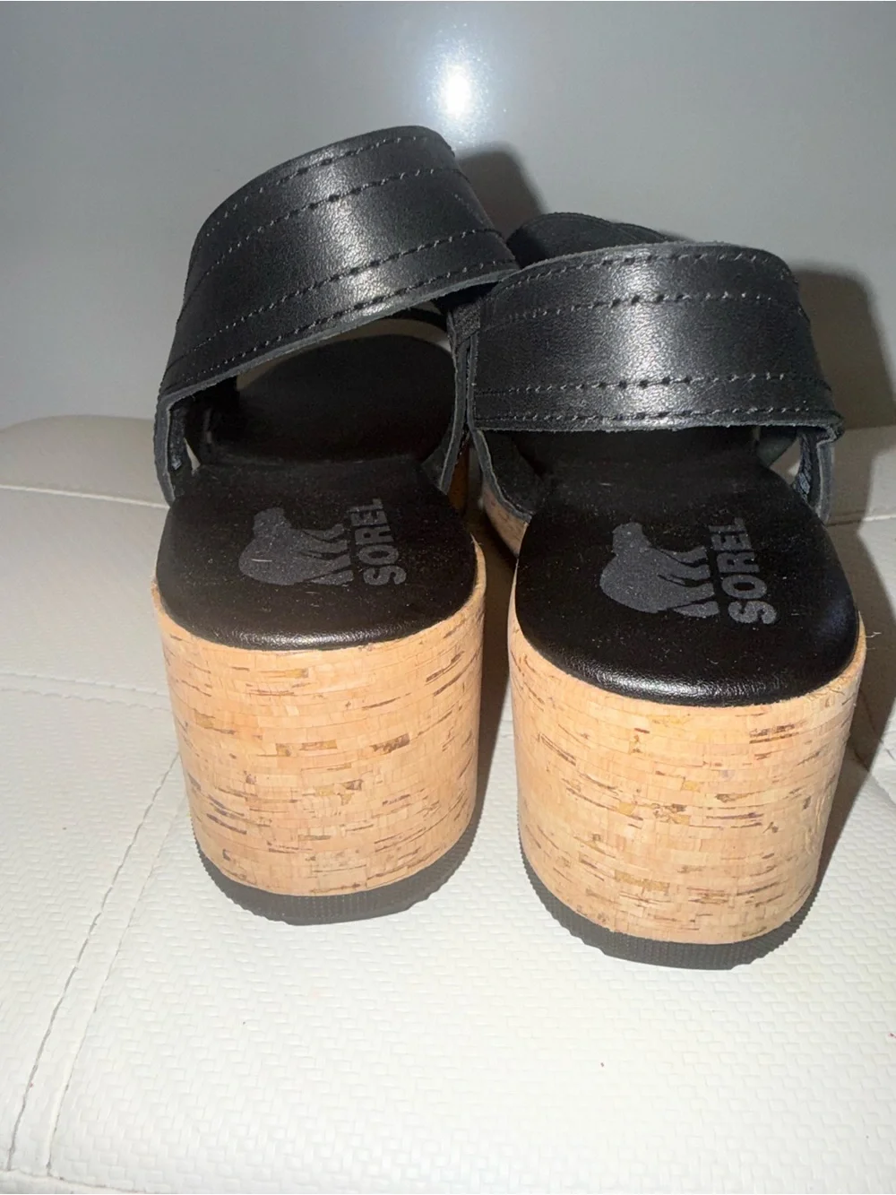Black Cork Platform Sandals - Women's Strappy Wedge Sorel Cameron
